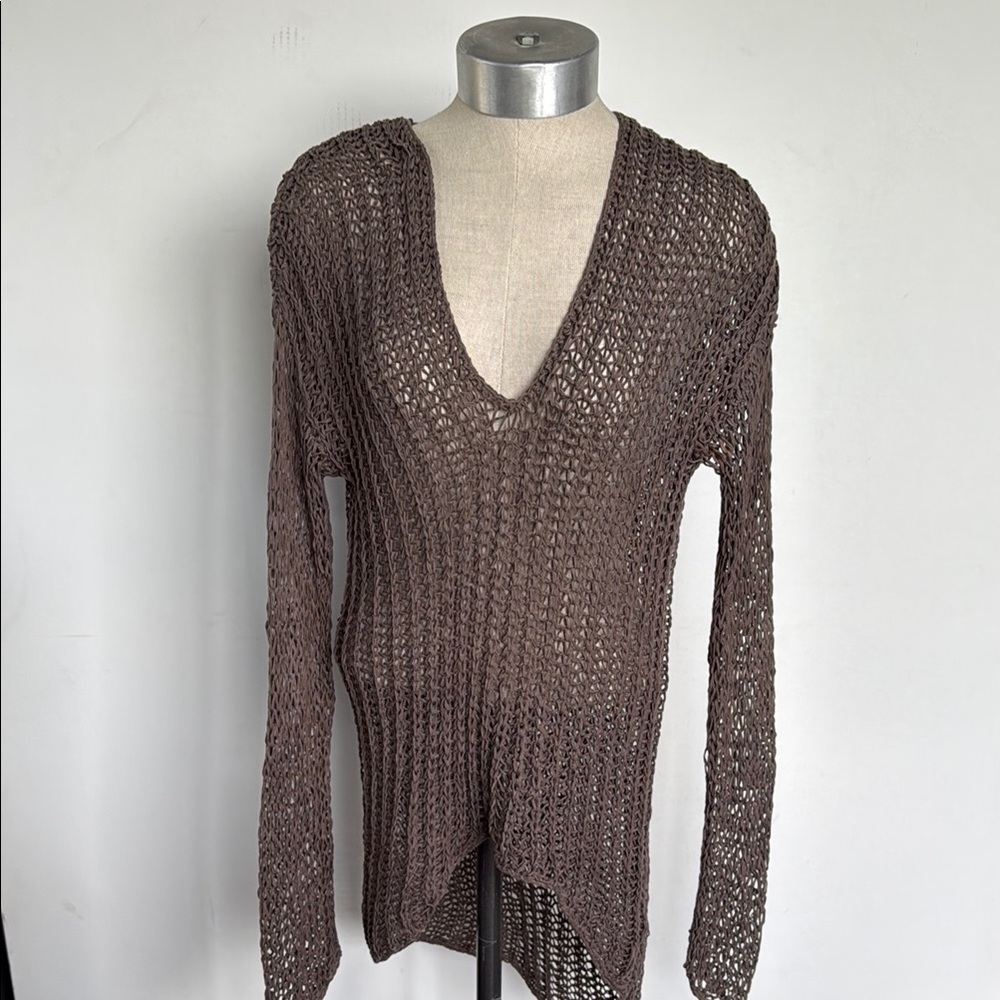 Helmut Lang Brown Knit Women's Sweater